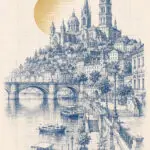 Historické mesto - Metalický obraz