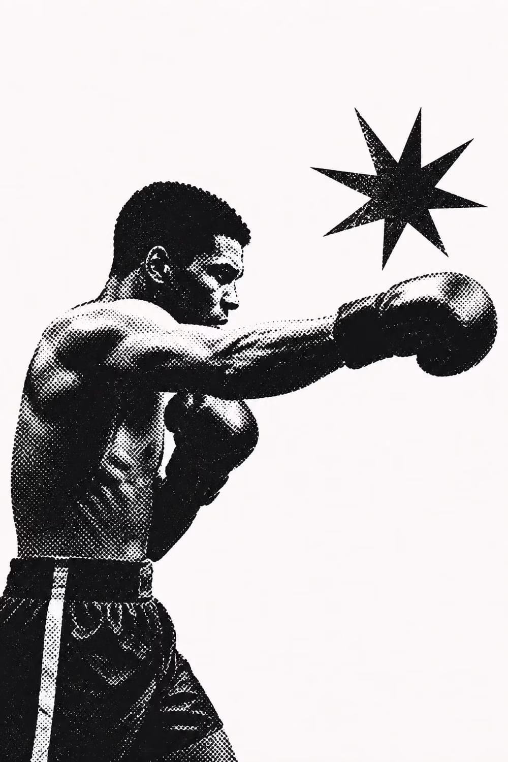 02_boxer_v_akcii Úder - Metalický obraz – Obrázok 1
