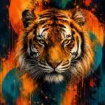 Tiger - Metalický obraz