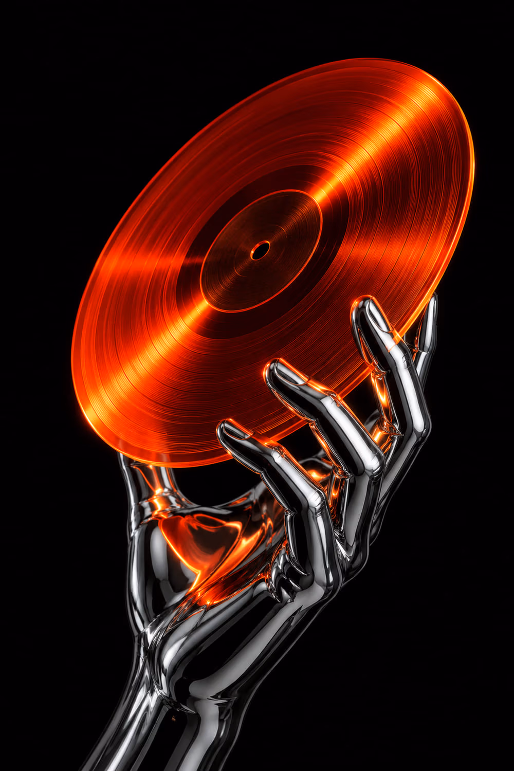03_chromova_ruka_vinyl_6000x9000_600DPI Kybermix - Metalický obraz – Obrázok 1