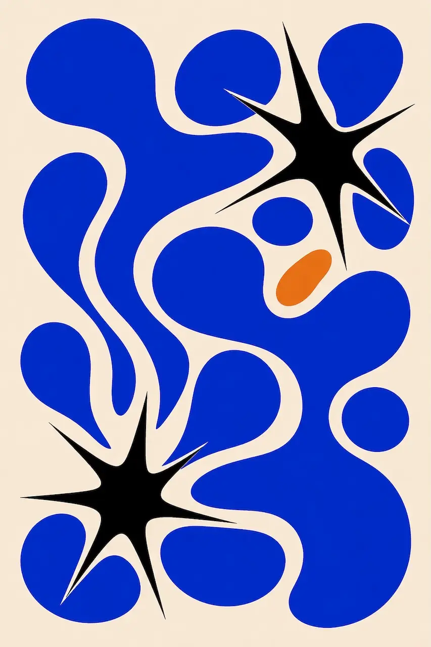 abstract 4 Hviezdy - Metalický obraz – Obrázok 1