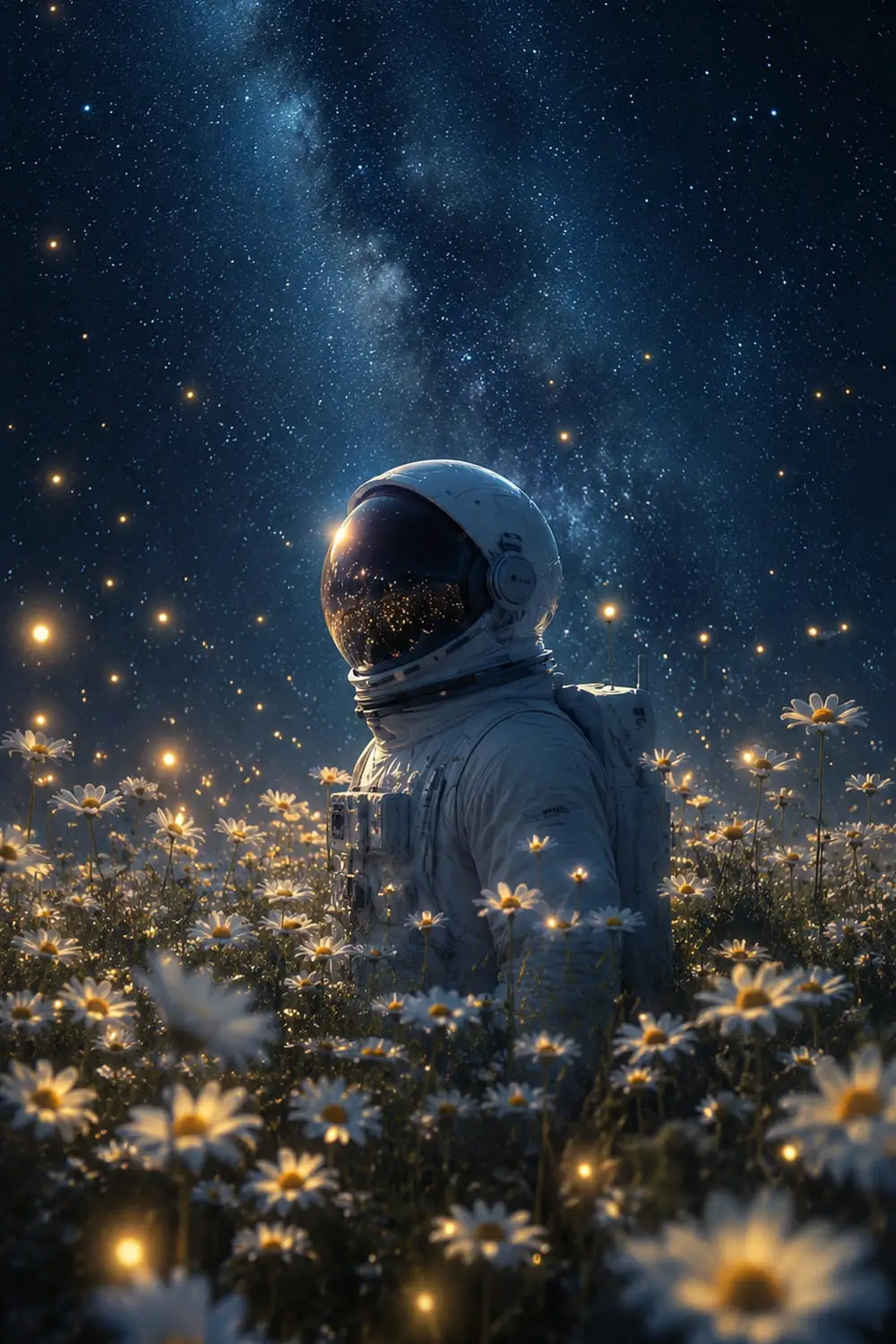 astronaut_harmančeky_6000x9000_600dpi Stret svetov - Metalický obraz – Obrázok 1