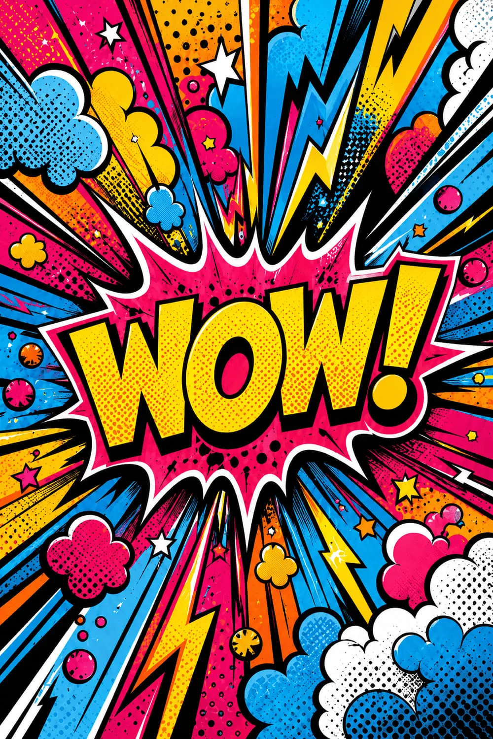 pop_art_wow_6000x9000_600dpi Wow - Metalický obraz – Obrázok 1