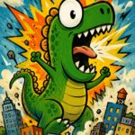 Dinosaurus na úteku - Metalický obraz