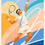 Tenis - Metalický obraz