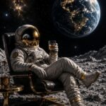 Astronaut Luxus - Metalický obraz