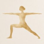 Jóga asana 02 - Metalický obraz
